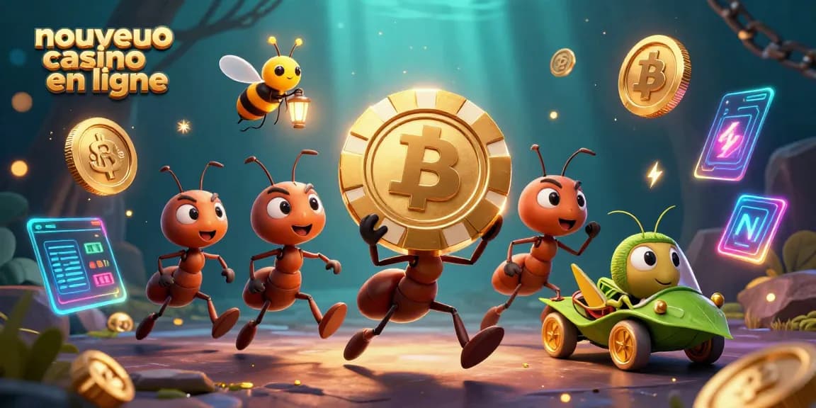 Vivez l'aventure des nouveaux casinos en ligne avec une équipe de fourmis à l'action