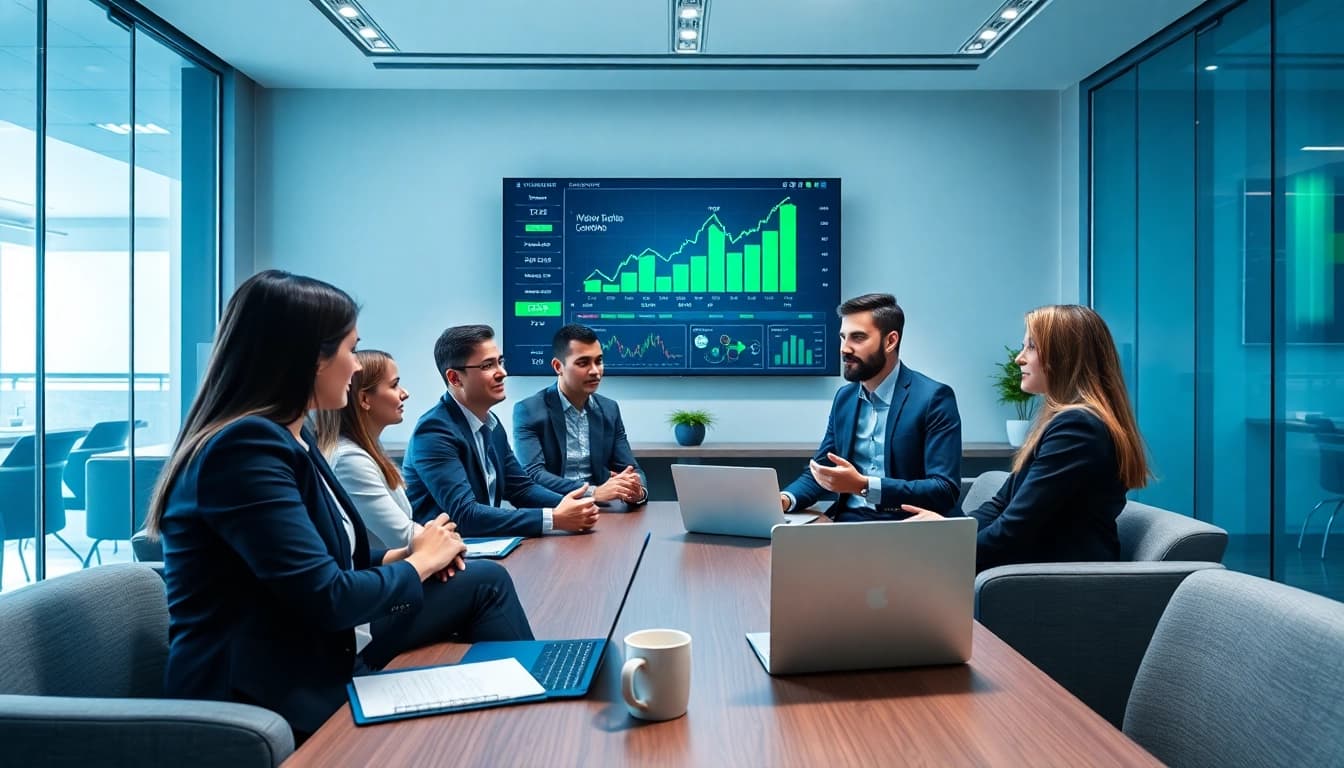 Consultants from Quickplus Business Consultants collaborating in a modern office setting