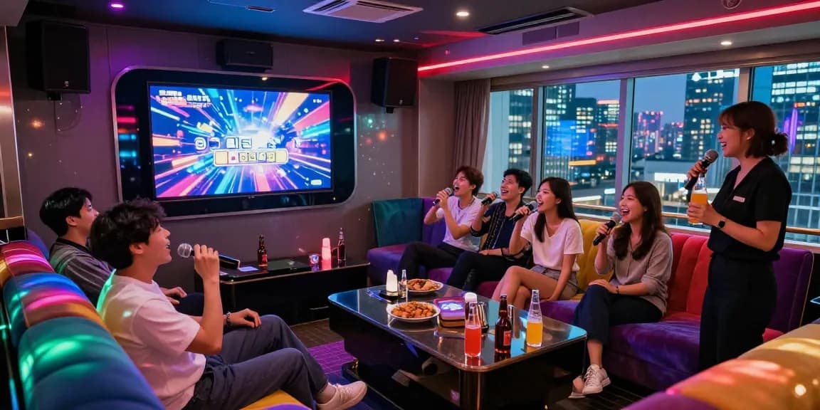 Experience lively karaoke joy in Gangnam nightlife with https://www.gangnamtune.com/, colorful lights, happy friends, and premium drinks.