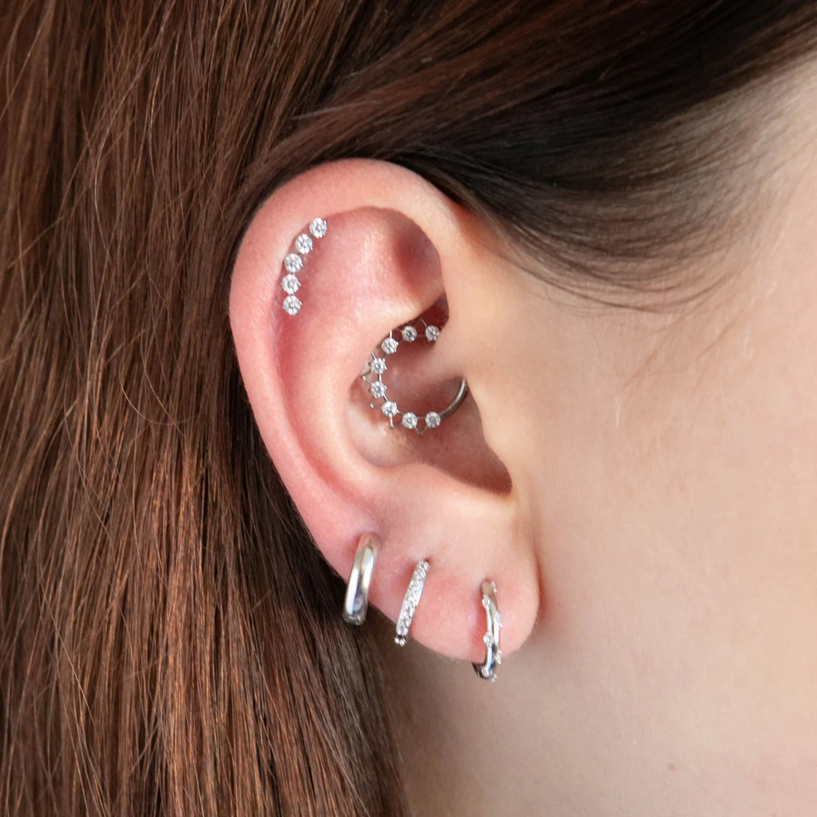 Unique Diamond Helix Earrings for a Bold and Beautiful Look