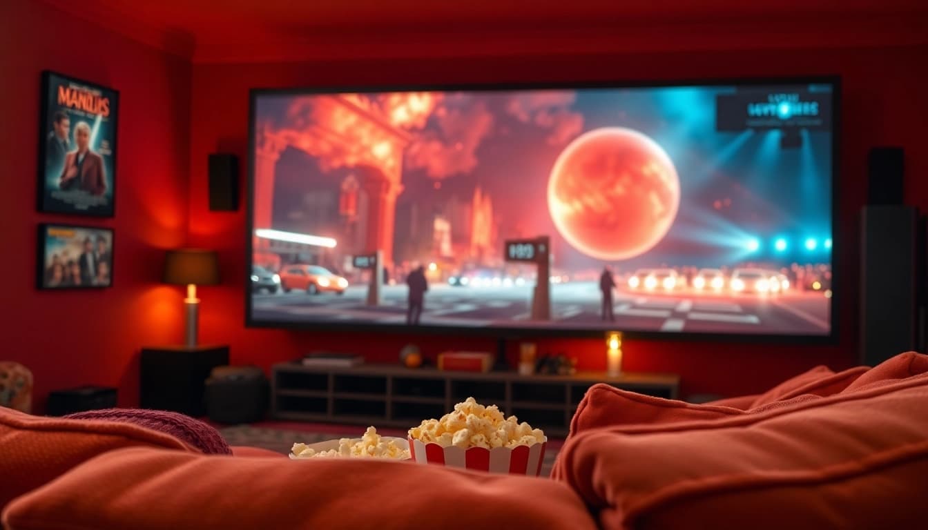 ดูหนัง ในห้องภาพยนตร์ส่วนตัวที่อบอุ่นพร้อมบรรยากาศที่น่าดึงดูด