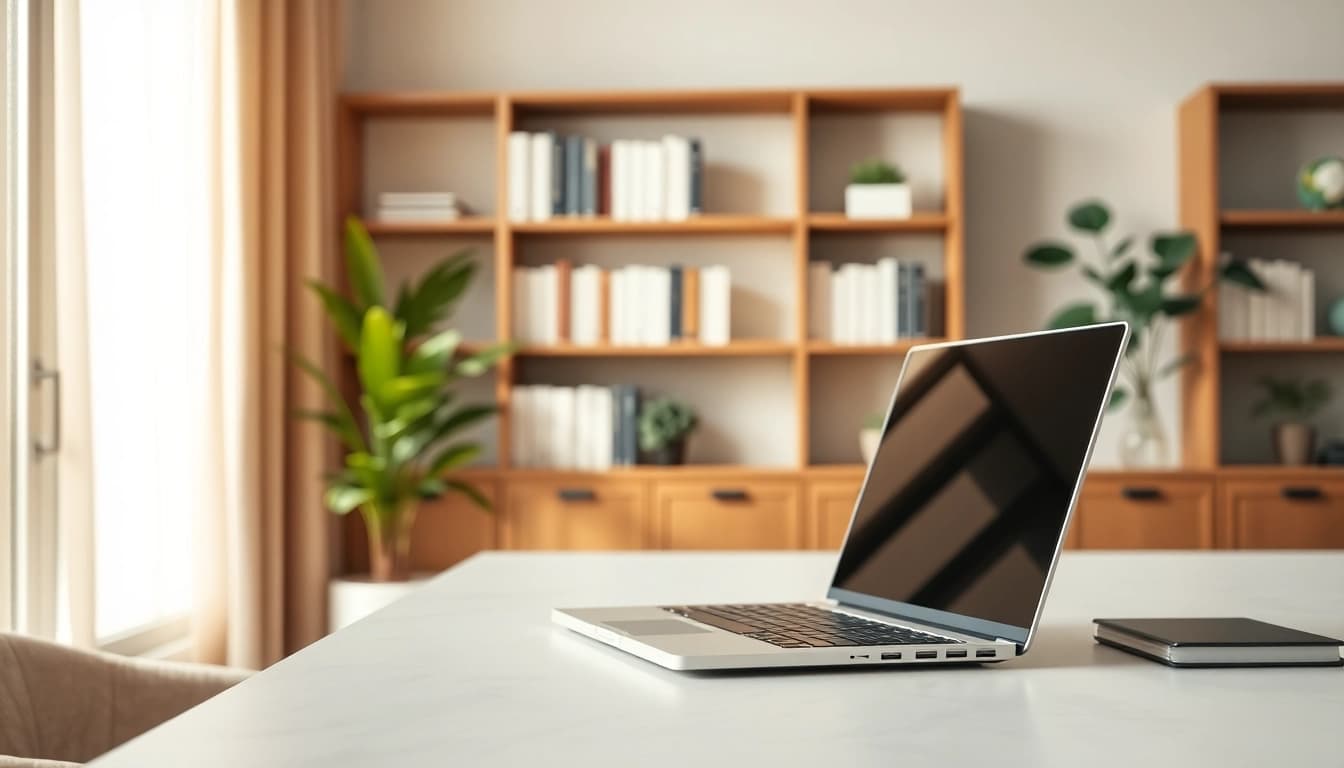 Showcasing a modern workspace symbolizing a Virtual address solution with a clean design.