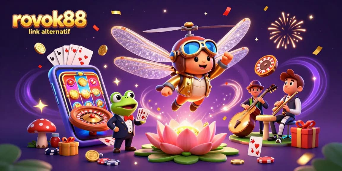 Experience vibrant gaming with rokok88 link alternatif, showcasing a dynamic casino scene.