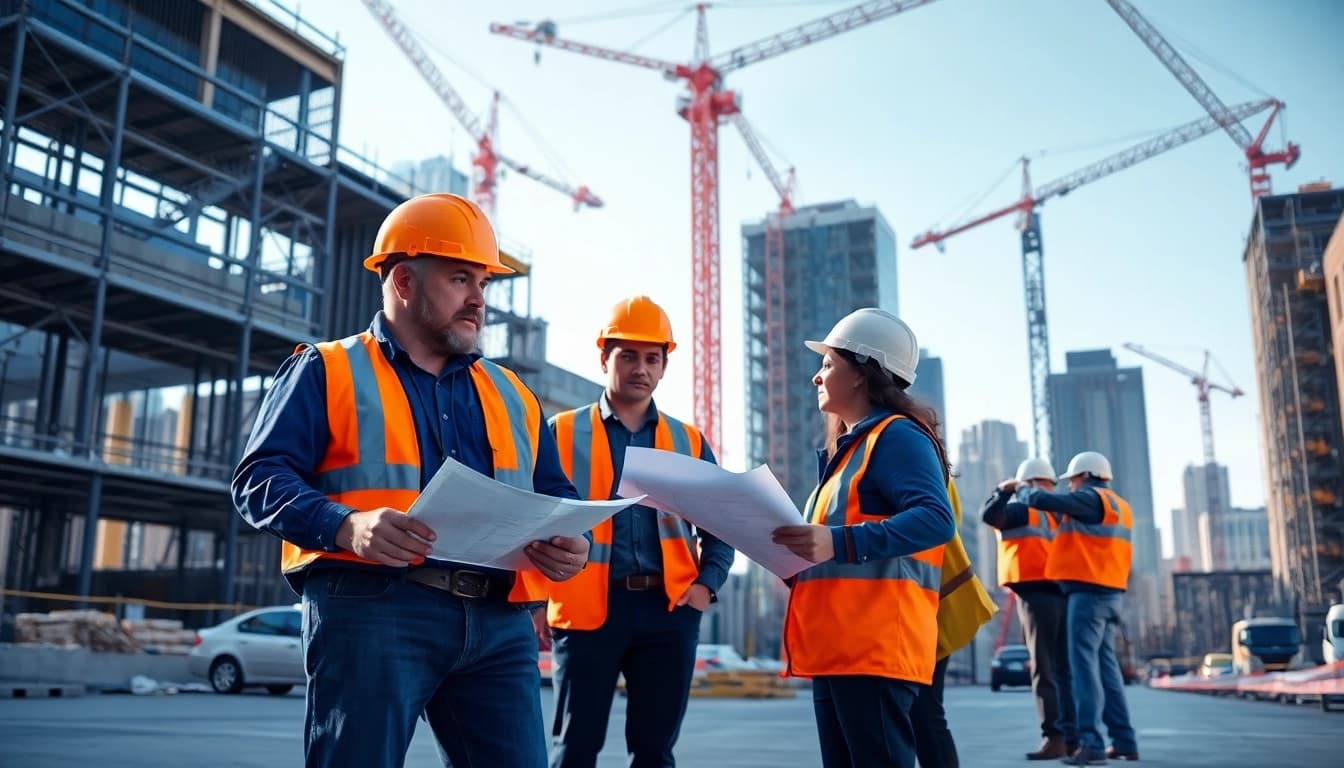 New York City Commercial General Contractor team collaborating on a dynamic construction project.