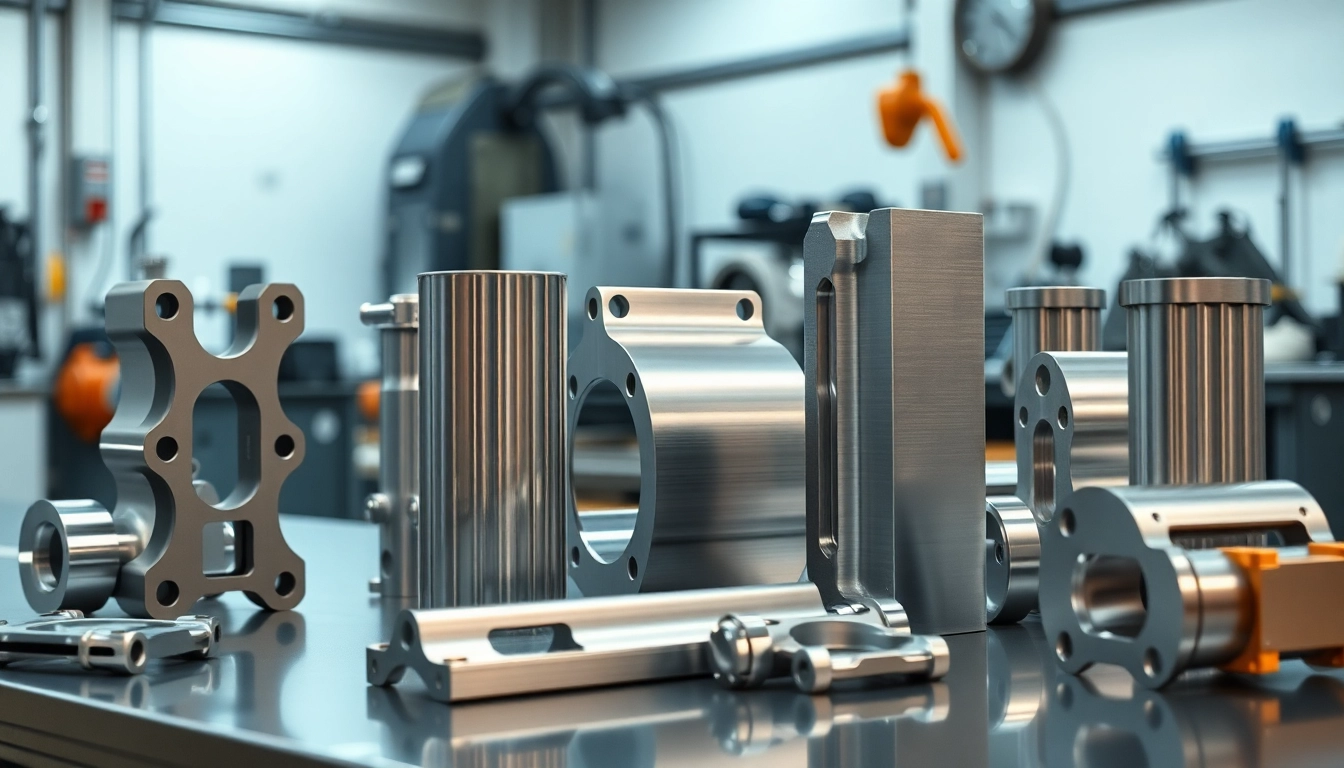 Showcasing aluminum prototypes in a professional workshop highlighting precision and craftsmanship.