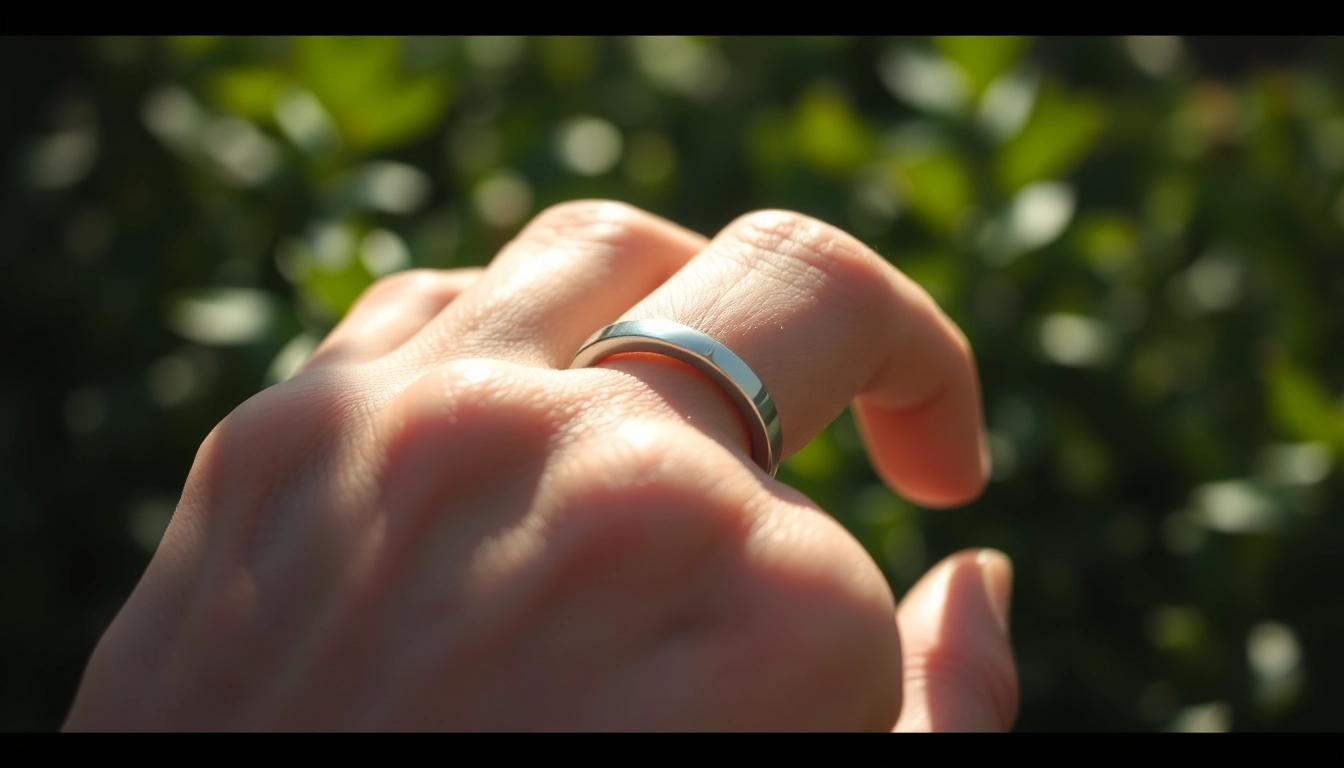 Showcasing the Health Ring elegantly, symbolizing health and wellness in a natural environment.