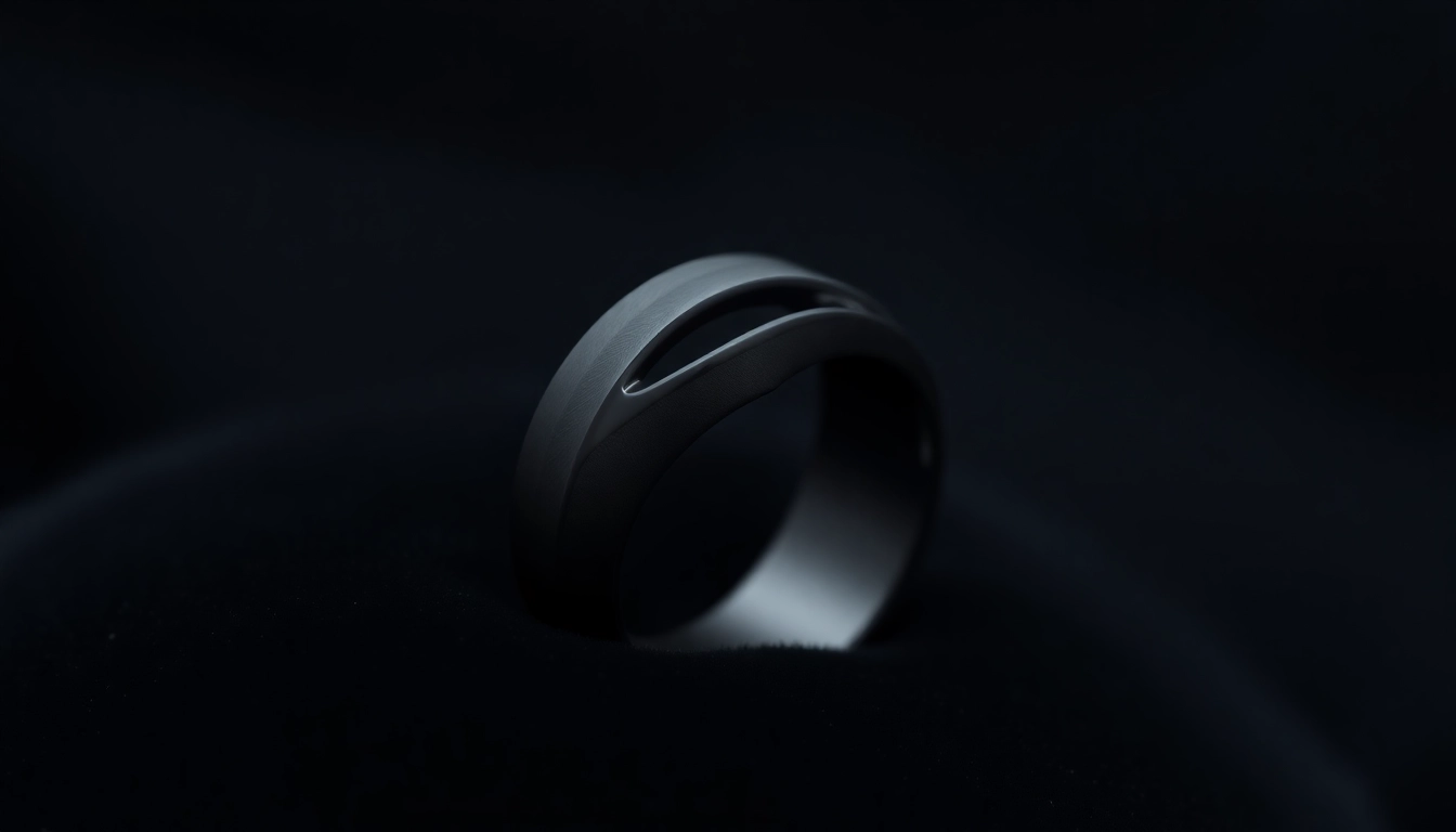 Showcase of Black Zirconium Rings highlighting intricate design and sleek matte finish.