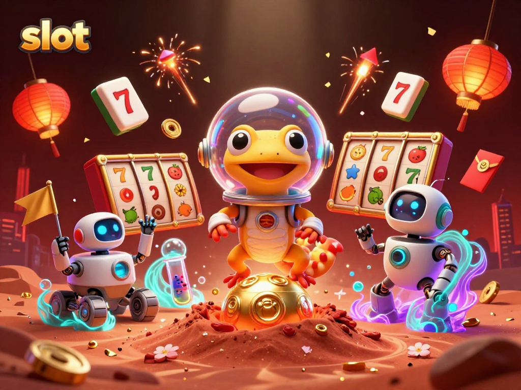 Spin the slot reels and win at the vibrant Martian casino adventure featuring unique characters.
