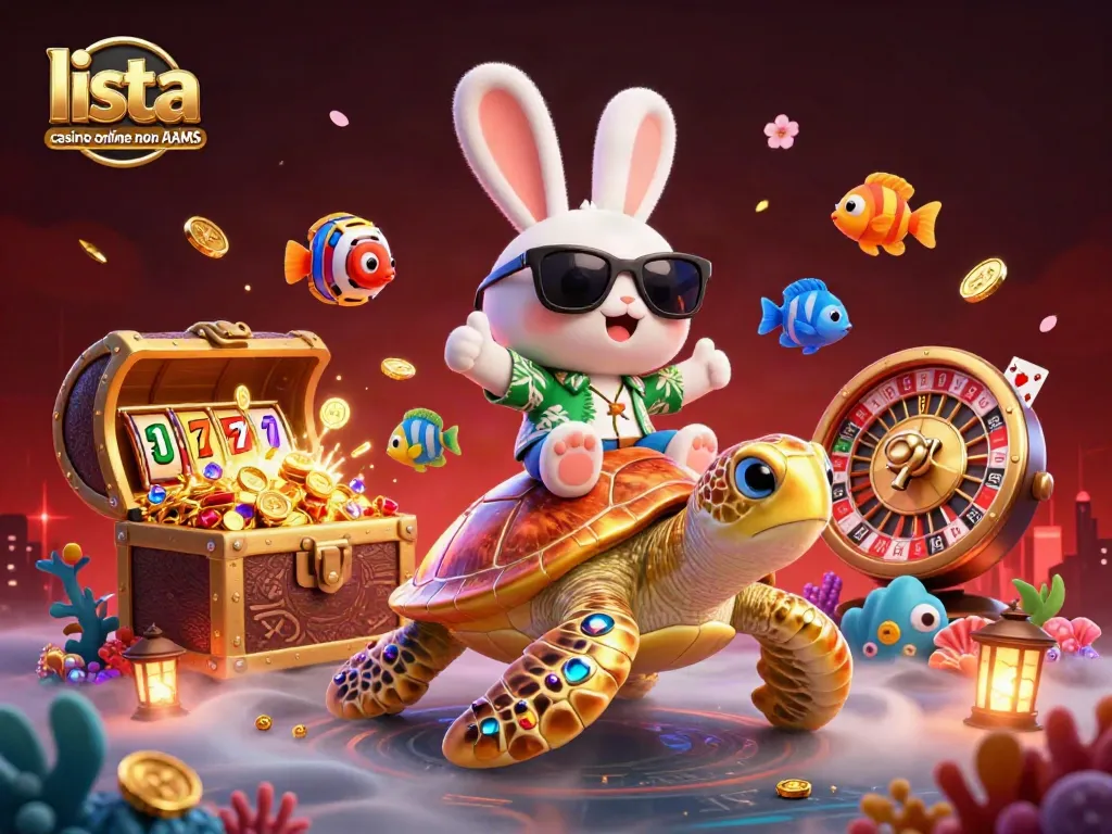 Gioca e vinci con la tua lista casino online non AAMS preferita in un'illustrazione vivace.