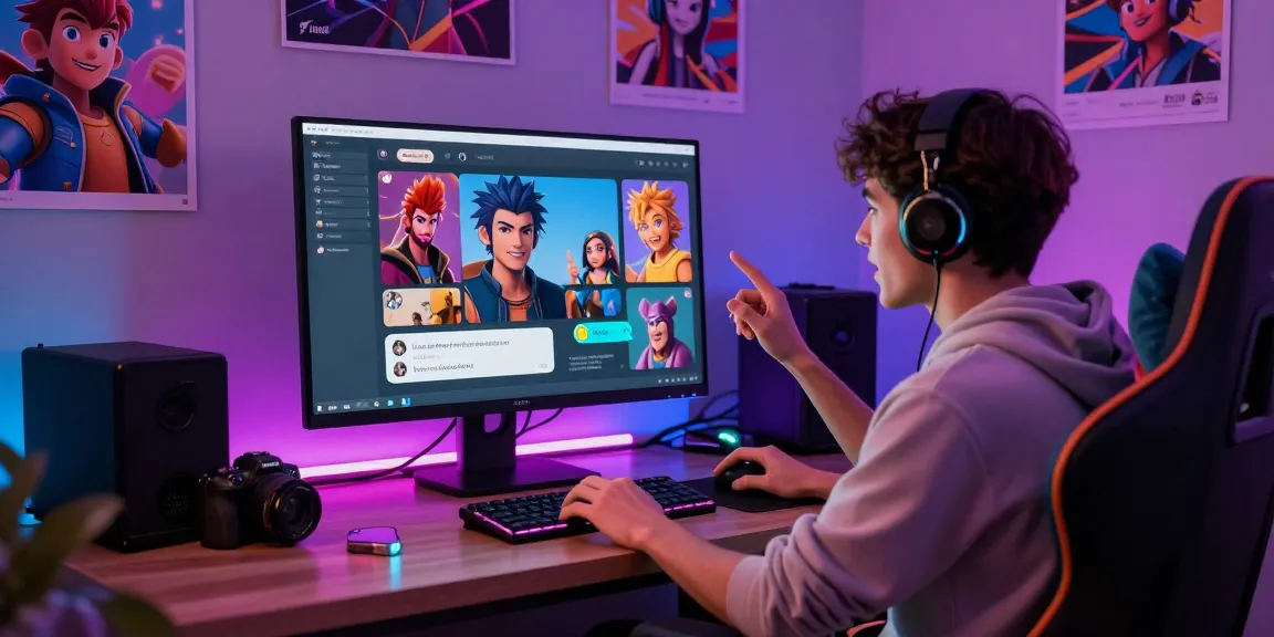 Engaging NSFW chat environment featuring customizable AI avatars and vibrant neon lighting.