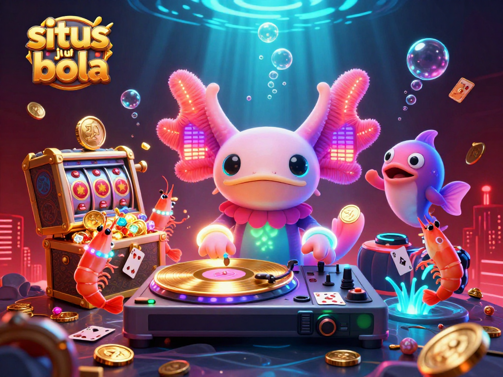 Play exciting casino games at situs judi bola with thrilling neon characters and vibrant visuals.