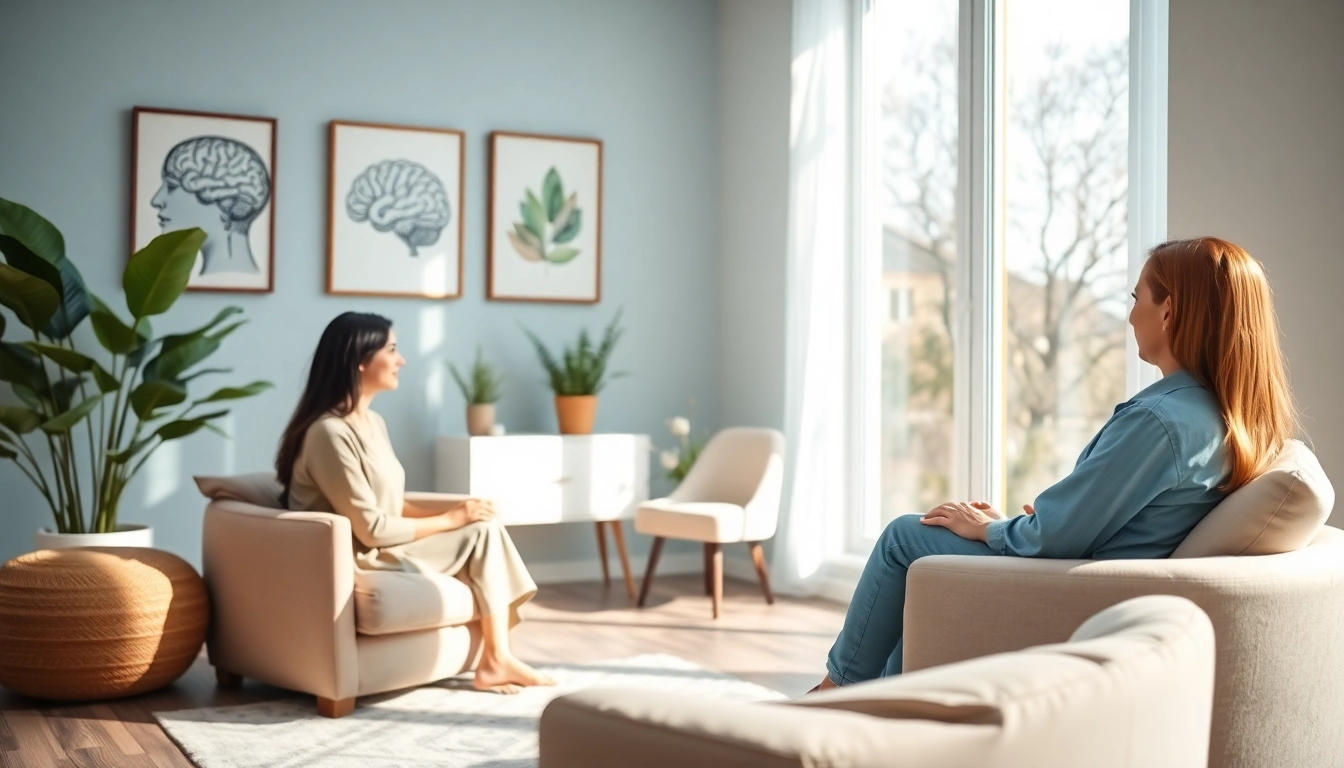 Engaging therapy session for psychiatric treatment in India, showcasing empathy and a tranquil environment.