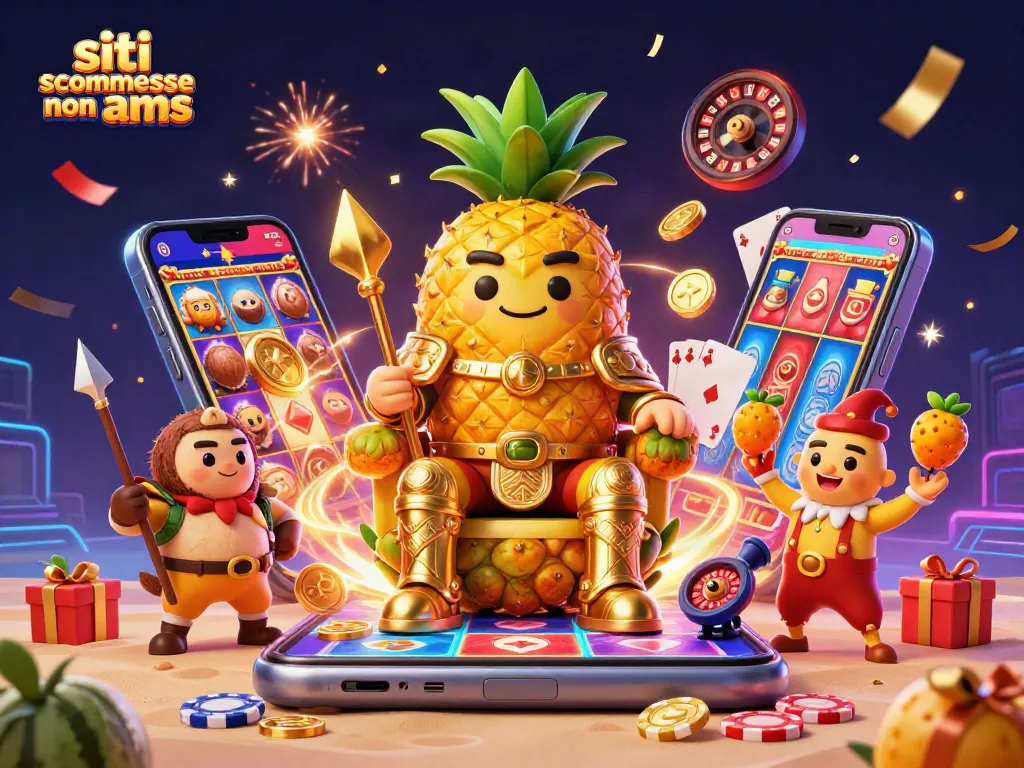 Scopri i migliori siti scommesse non aams con il re d'ananas in un casinò da sogno.