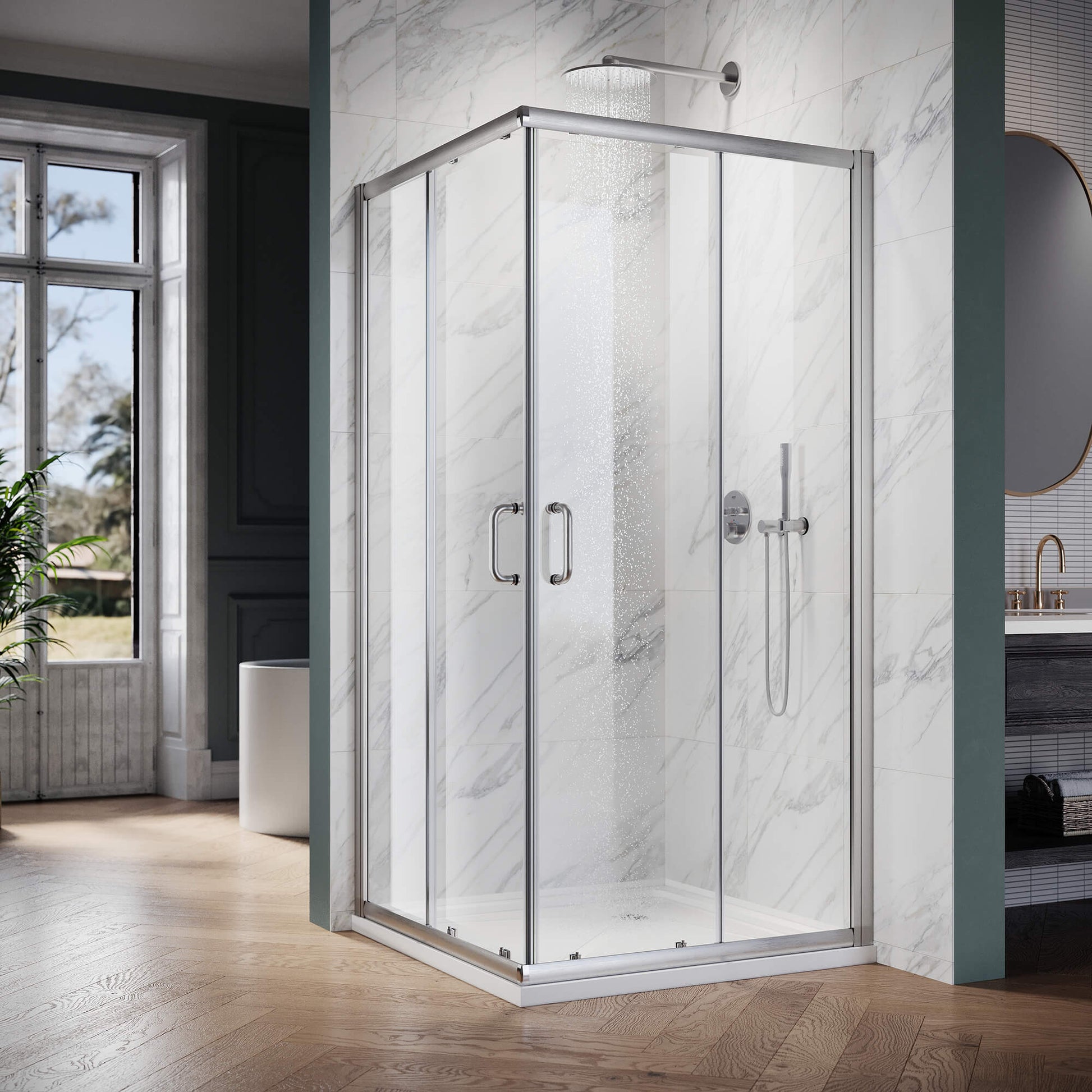Create a Luxury Spa Look with a Black Shower Screen