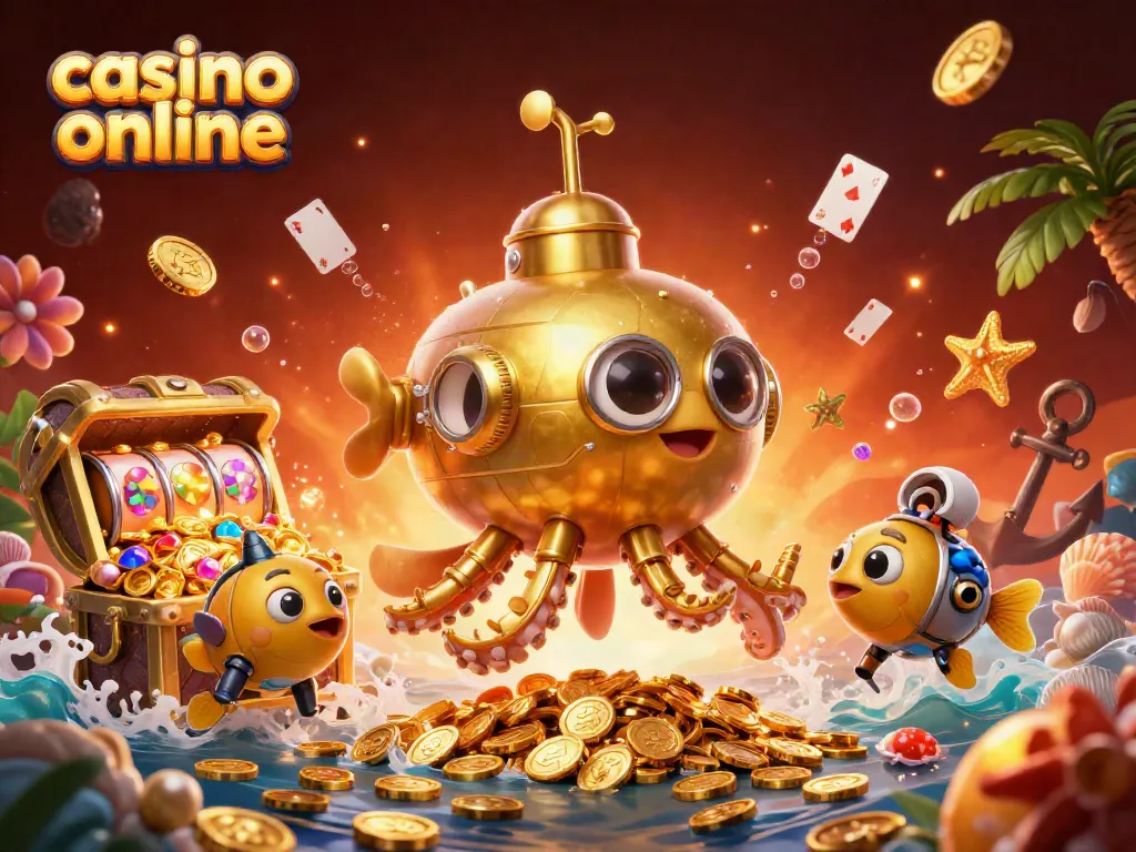 Juega en un casino online y experimenta la emoción de los juegos con una animación vibrante y elementos visuales atractivos.