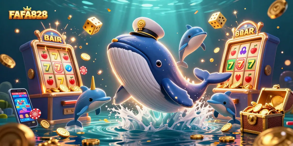 Engage with FAFA828's exciting world of slots, featuring celebration of jackpot wins and vibrant casino elements.