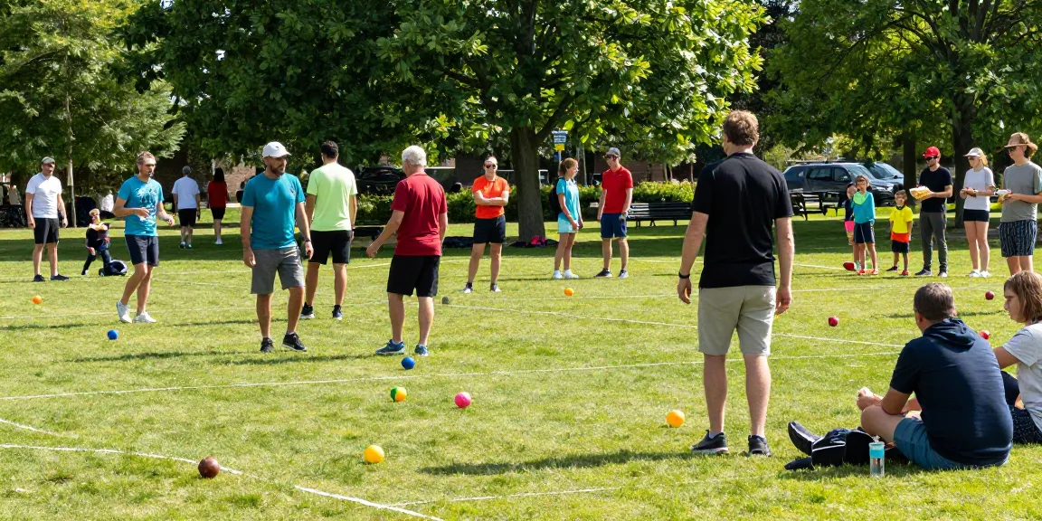 Aktivitas petanque di lapangan fopikotabalikpap.org, suasana kompetisi yang ramai dan penuh semangat.