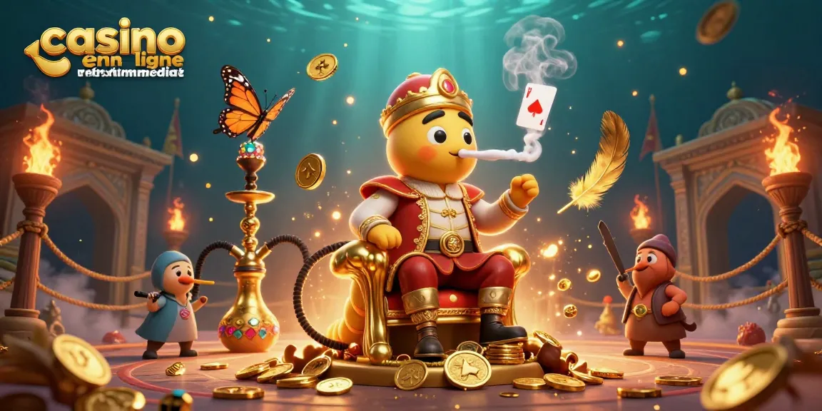 Jouez pour gagner avec le casino en ligne retrait immédiat dans une scène animée vibrante.