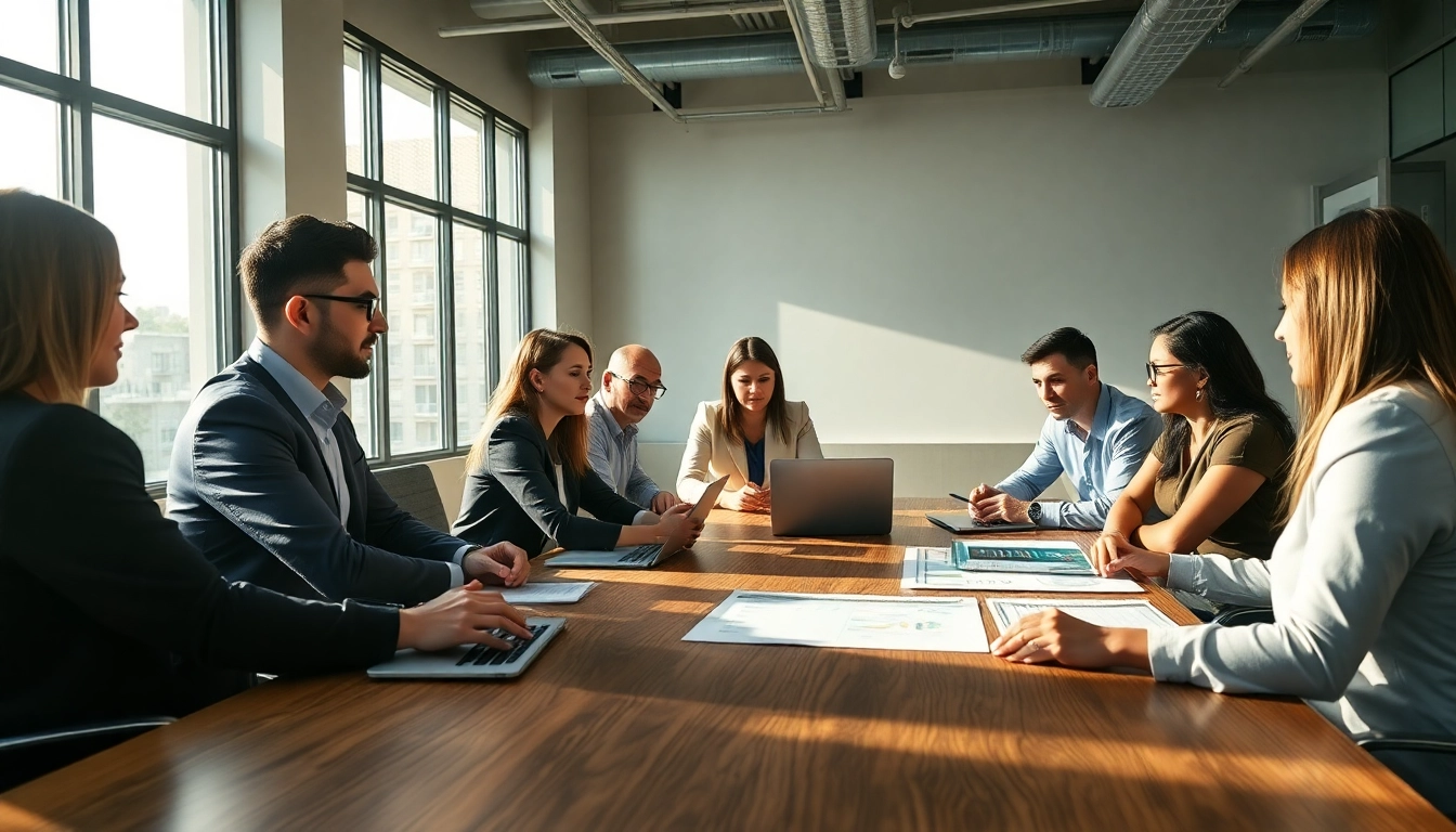 Strategic Acquisition Planning with a diverse business team at work in a modern conference room.