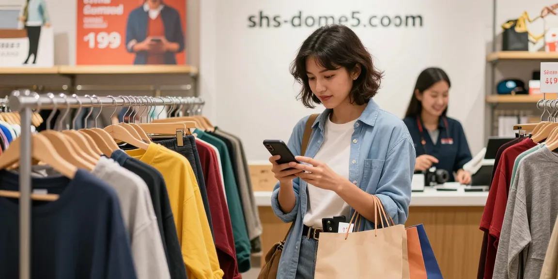Shoppers enjoying stylish clothes at shs-dome5.com, showcasing vibrant apparel and engaging shopping experience in a colorful retail setting.