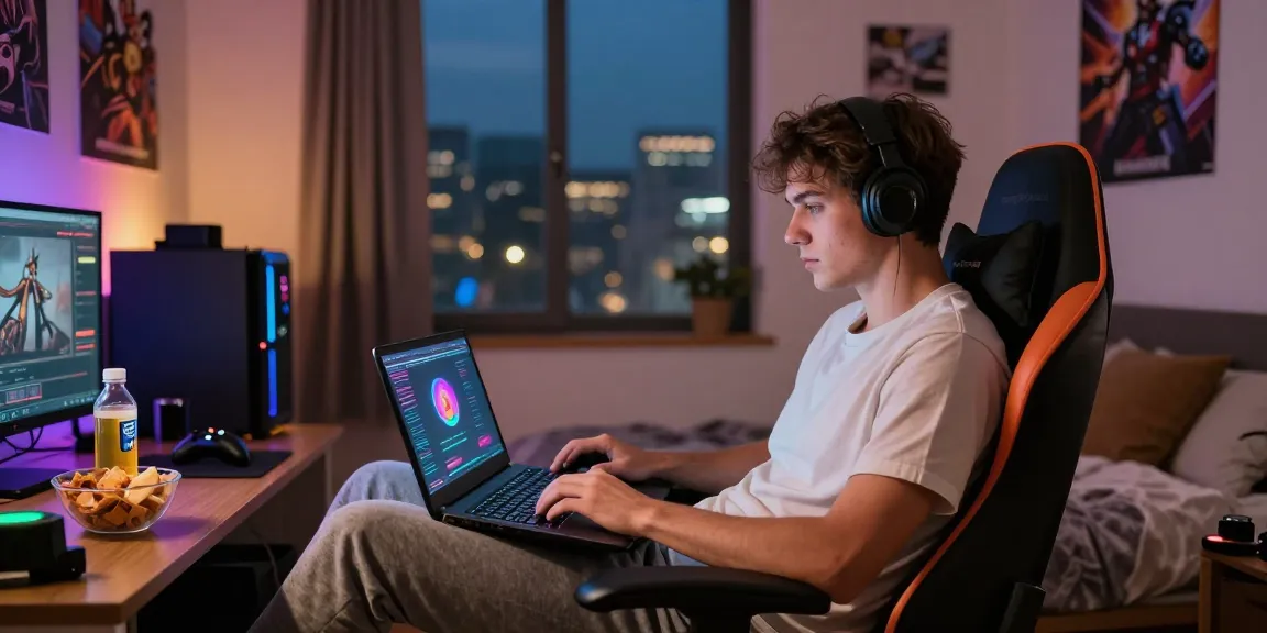Immersive experience playing html porn games in cozy bedroom