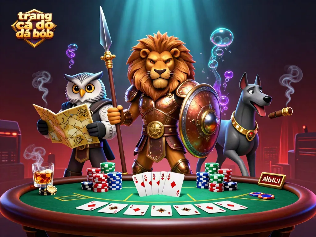 trang cá độ đá bóng trong một cảnh illustration 3D tuyệt đẹp với các biểu tượng cá cược và nhân vật hấp dẫn