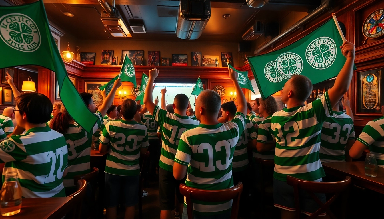 Die Fans des csc hamburg feiern leidenschaftlich in ihrem Lieblingspub mit Teamflaggen.