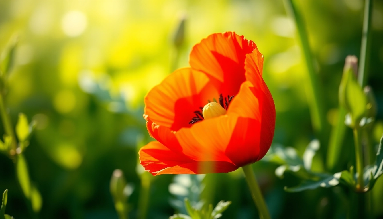 Glimpse the enchanting Jo malone Poppy scarlet in a vibrant, natural setting.