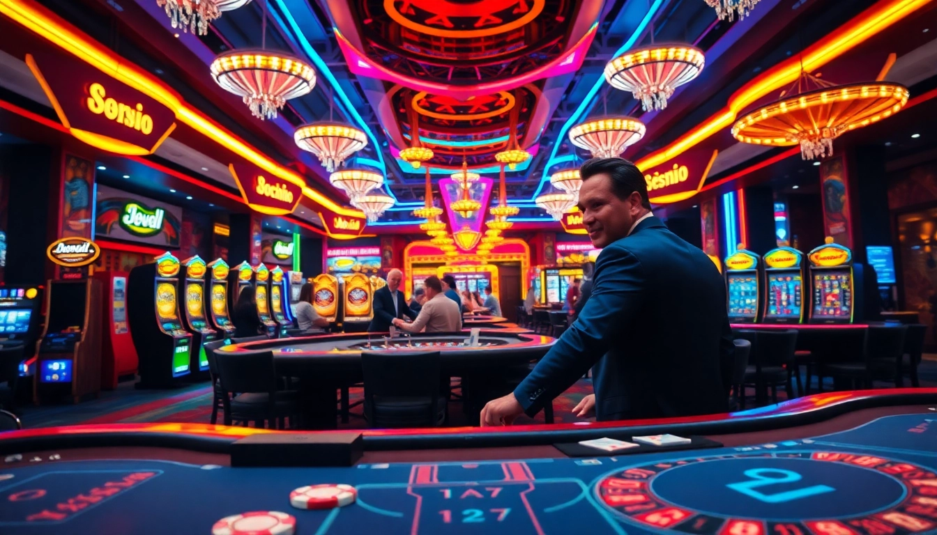 Experience the lively atmosphere of the Vegas hero casino with vibrant lights and engaging games.
