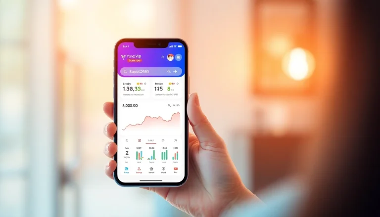 Explore the Yono vip interface on a smartphone, highlighting user-friendly banking features and vibrant design.