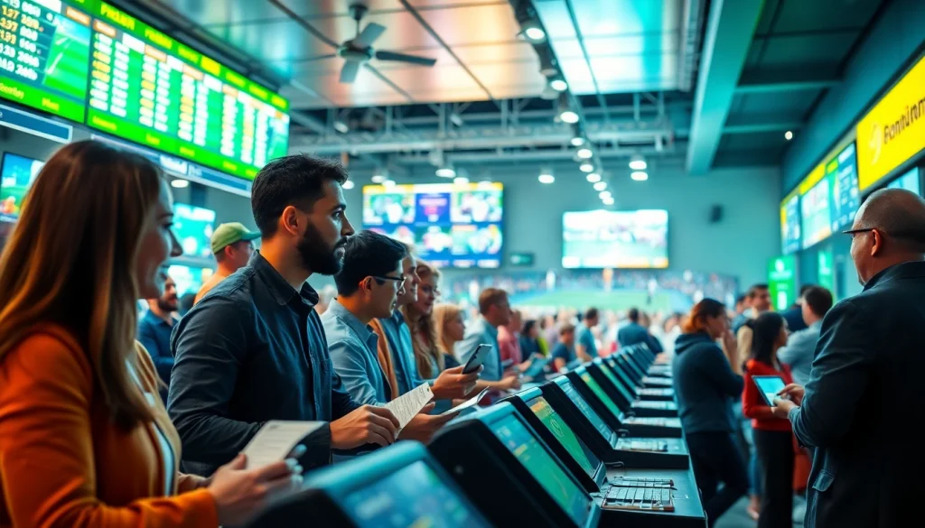 Explore best sports betting sites in India with diverse sports fans engaged in betting activities.