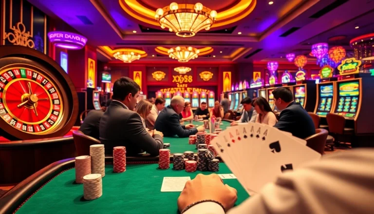 Experience the thrill of winning with XX88 at our exciting poker tables and roulette wheels.