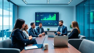 Consultants from Quickplus Business Consultants collaborating in a modern office setting