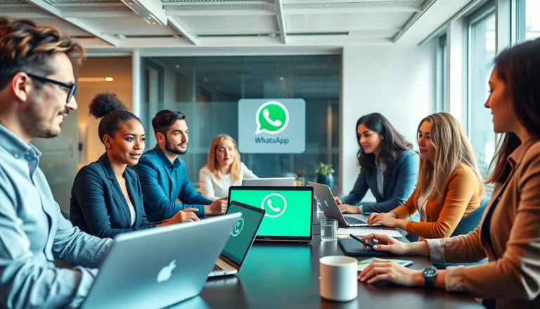 Collaborative business environment discussing whatsapp business api implementation strategies