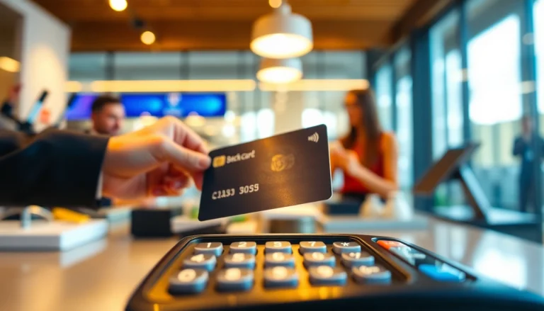 신용카드 현금화 방법을 보여주는 전문가의 손과 카드 결제 기기