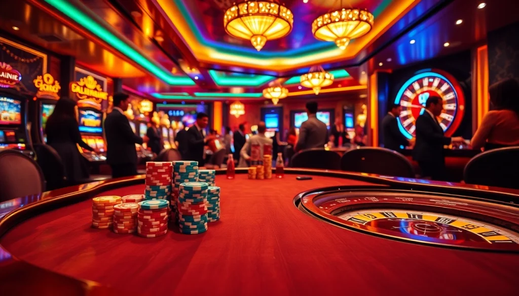 Experience thrilling gameplay with XX88 Boats at the poker table in a luxurious casino setting.