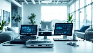 C168 technology showcased in a bright, modern workspace emphasizing innovation and professionalism.