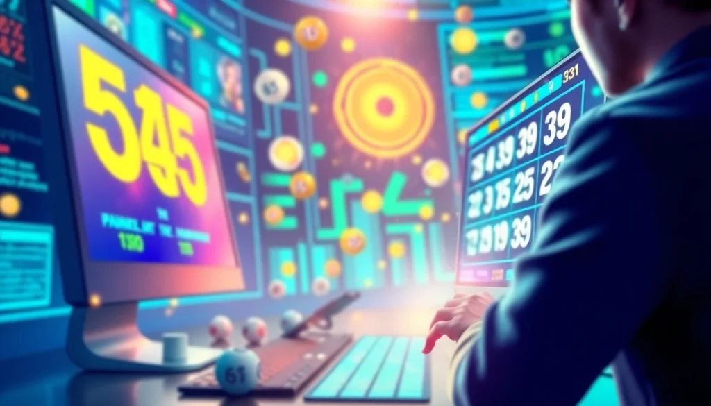 Menampilkan pengalaman togel online yang menarik dengan angka dan grafik berwarna-warni.