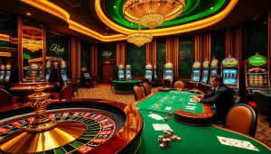 Experience high-stakes action at LIÊN MINH KJC casino with roulette, poker, and vibrant slot machines.