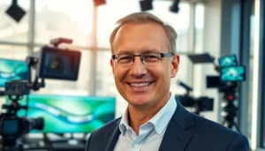 Engaging portrait of Peter Phillips at https://diknews.co.uk/peter-phillips/ in a bright newsroom atmosphere.