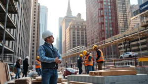 Experienced New York General Contractor managing a vibrant construction site in NYC.