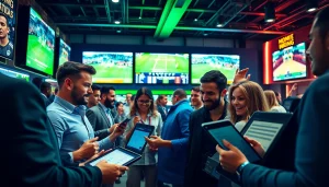 Discover exciting options at the best sports betting sites in Mexico with engaging players in a dynamic setting.