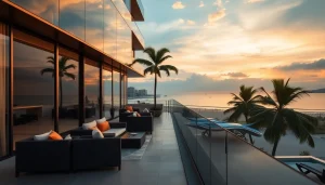 Stunning condo for sale pattaya with beach views during sunset, showcasing modern design and luxury.