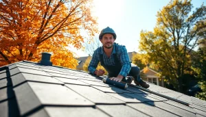 Twin Shield Roofing contractor performing a roof inspection with precision and care.