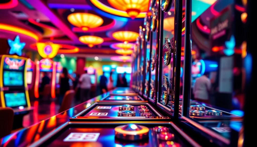 Menangkan jackpot dengan link jewel4d slot dari mesin slot berkilauan dalam suasana kasino yang meriah.