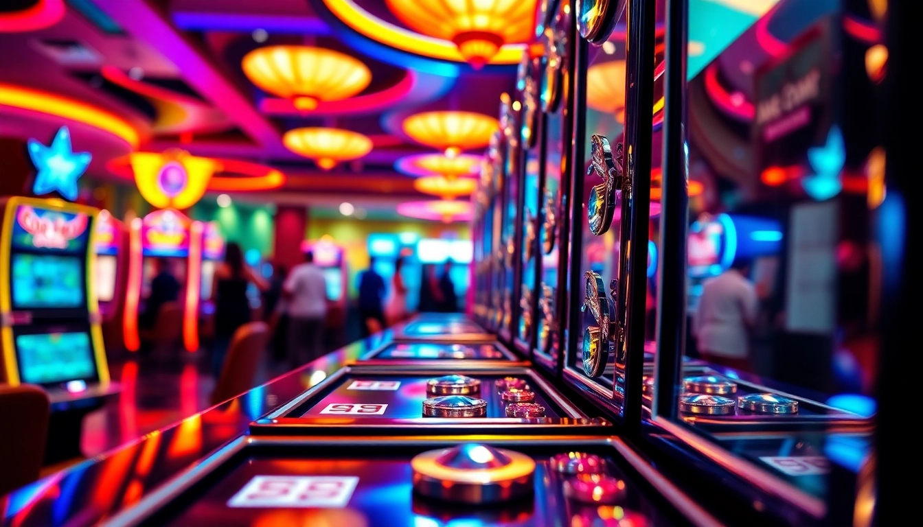 Menangkan jackpot dengan link jewel4d slot dari mesin slot berkilauan dalam suasana kasino yang meriah.