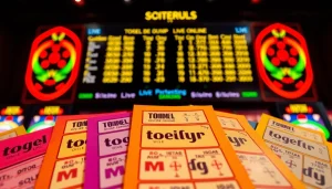 Menggambarkan pengalaman menarik bermain togel online dengan tiket dan hasil digital.