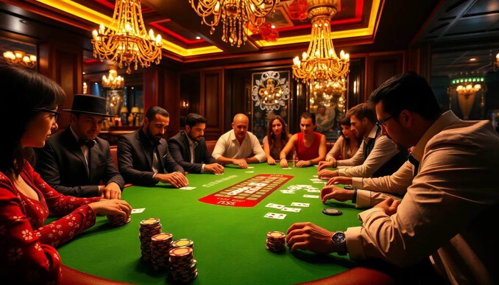 Experience the thrill of high-stakes poker as KJC players showcase their skills at a vibrant casino table.