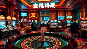 Experience thrilling gaming at 여기여 with vibrant casino visuals, showcasing roulette, poker, and dynamic betting.