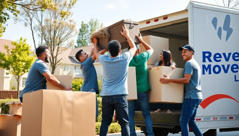 Efficient movers Vancouver loading furniture onto a truck in a sunny neighborhood.